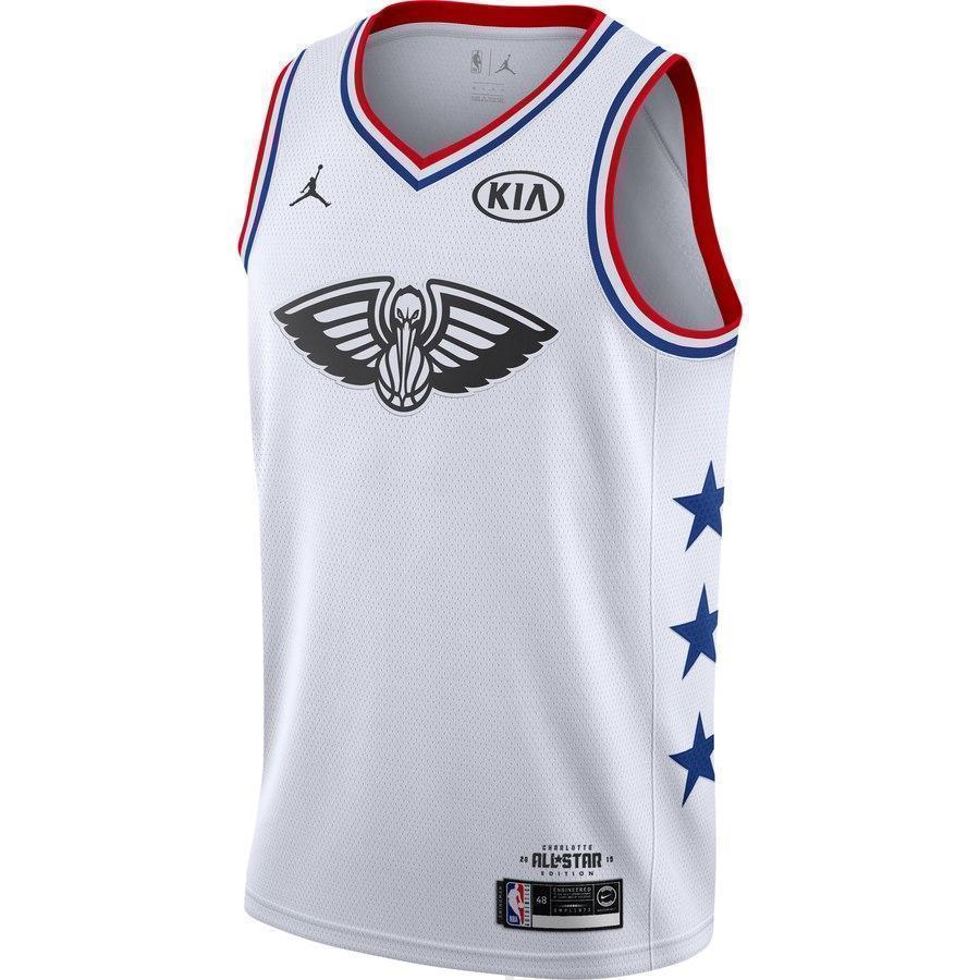 Anthony Davis New Orleans Pelicans Jordan Brand 2019 NBA All-Star Game Finished Swingman Jersey – White