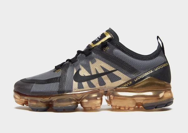 VaporMax  Nike Air 2019 Black Metallic Gold Women's Shoes