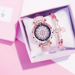 2019 Women Watches Bracelet set Starry Sky Ladies Bracelet Watch