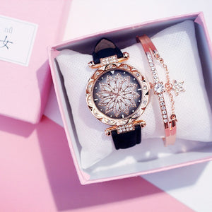 2019 Women Watches Bracelet set Starry Sky Ladies Bracelet Watch