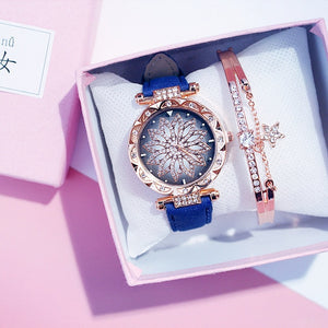 2019 Women Watches Bracelet set Starry Sky Ladies Bracelet Watch