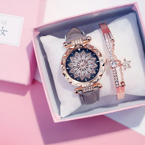 2019 Women Watches Bracelet set Starry Sky Ladies Bracelet Watch