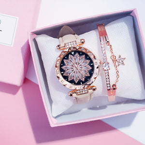 2019 Women Watches Bracelet set Starry Sky Ladies Bracelet Watch