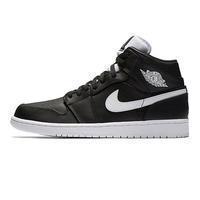 Men's Mid Jordan 1 Basketball Shoes - Black