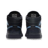 Men's Jordan 1 Mid Basketball Shoes - Black Blue