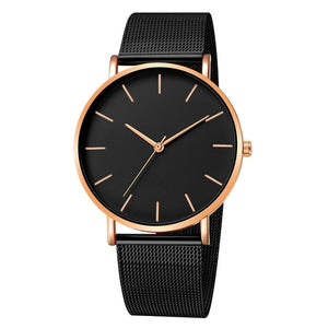 Simplicity Modern Quartz Watch Women Mesh Stainless Steel