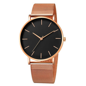 Simplicity Modern Quartz Watch Women Mesh Stainless Steel