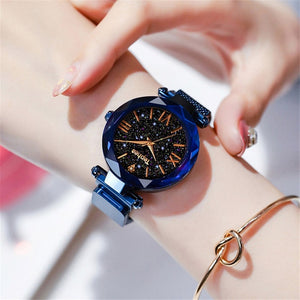 Luxury Women Watches Magnetic Starry Sky Female Clock Quartz