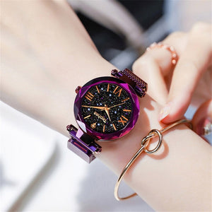 Luxury Women Watches Magnetic Starry Sky Female Clock Quartz