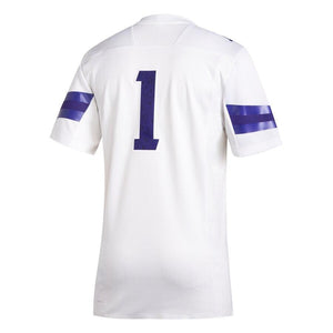 #1 Washington Huskies adidas Premier Football Jersey - White