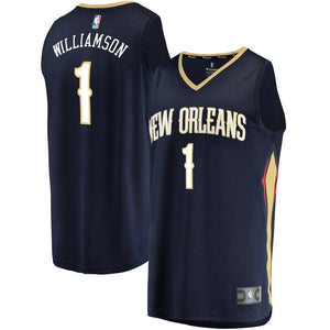 Zion Williamson New Orleans Pelicans Fanatics Branded 2019 NBA Draft First Round Pick Fast Break Jersey Navy - Icon Edition