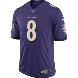 Lamar Jackson Baltimore Ravens Nike 100th Season Vapor Limited Jersey - Purple