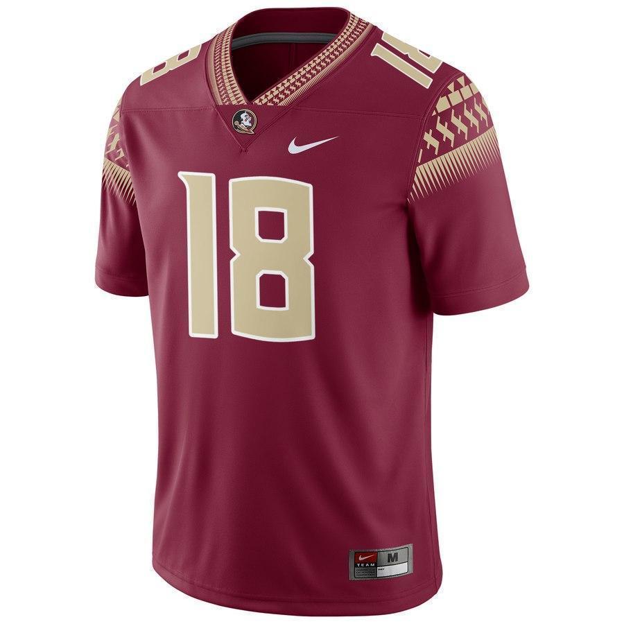 #18 Florida State Seminoles Football Game Jersey – Garnet