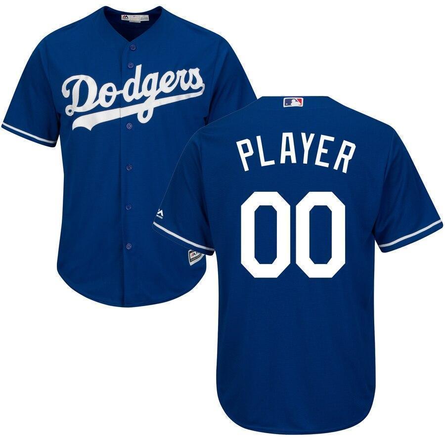 Los Angeles Dodgers Majestic Cool Base Custom Jersey - Royal/White