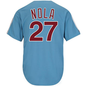 Aaron Nola Philadelphia Phillies Majestic Alternate Official  Jersey - Light Blue