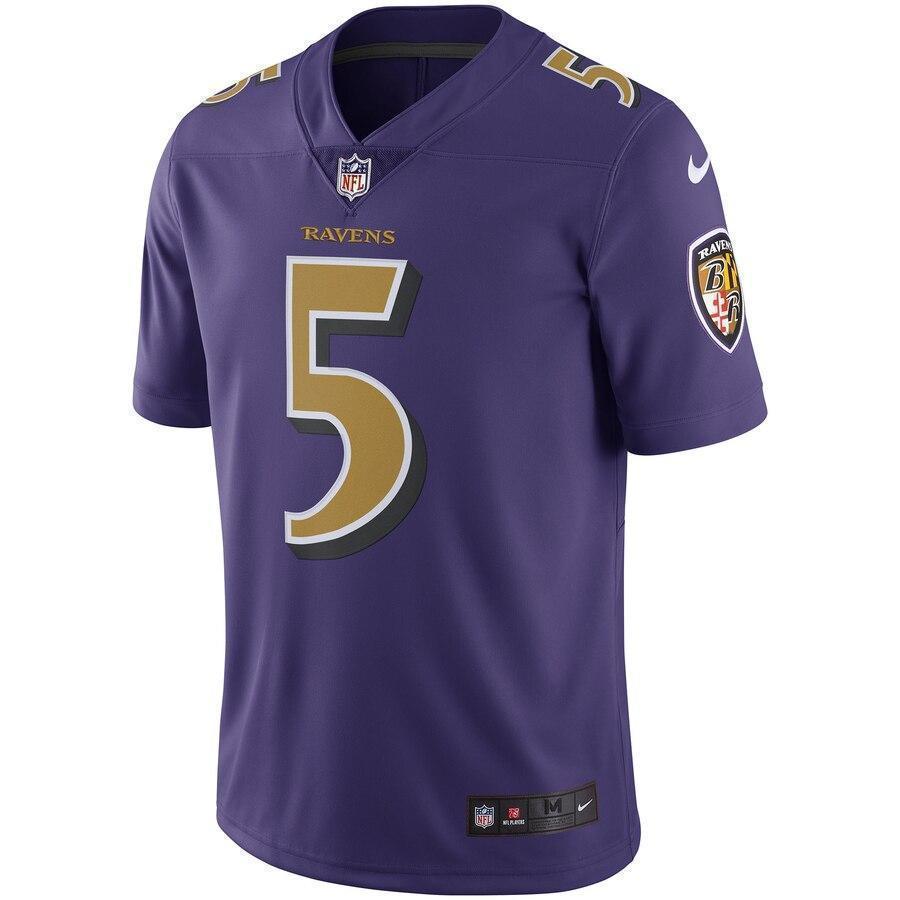 Joe Flacco Baltimore Ravens Nike Vapor Untouchable Color Rush Limited Player Jersey - Purple