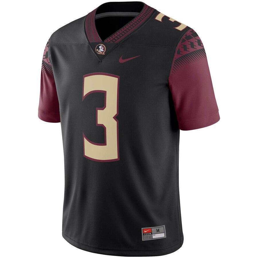 #3 Florida State Seminoles Nike Alternate Game Jersey - Black