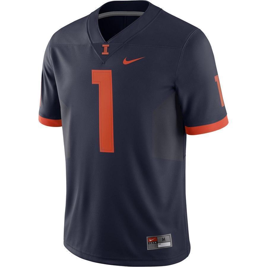 Illinois Fighting Illini 2018 Game Football Jersey – Navy