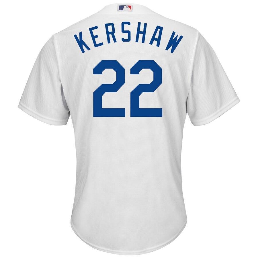 Clayton Kershaw Los Angeles Dodgers Majestic Cool Base Player Jersey - White/Grey