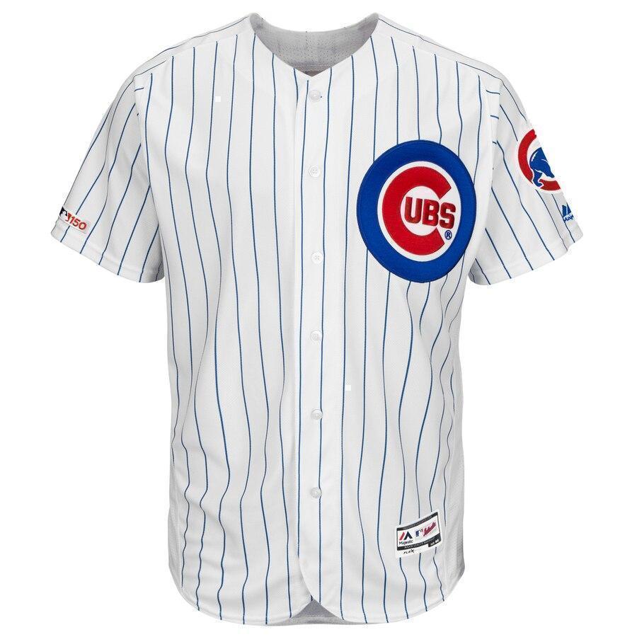 Javier Baez Chicago Cubs Majestic Home Collection Flex Base Player Jersey - White/Royal