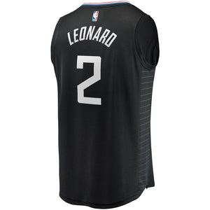 Kawhi Leonard LA Clippers Fanatics Branded Fast Break Replica Jersey Black - Statement Edition