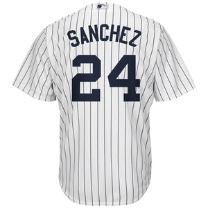 Gary Sanchez New York Yankees Majestic Home Official Cool Base Player Jersey - White/Navy