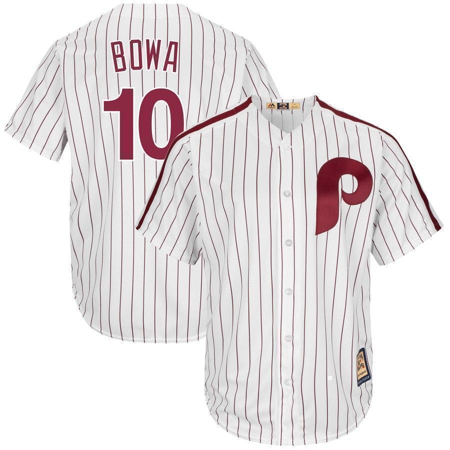 Larry Bowa Philadelphia Phillies Majestic Cooperstown  Jersey – White