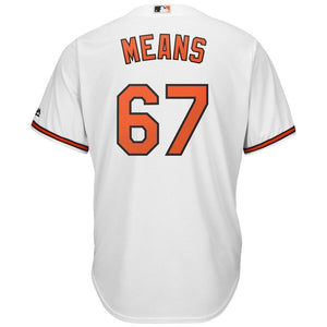 John Means Baltimore Orioles Majestic Official Cool Base Player Jersey - White