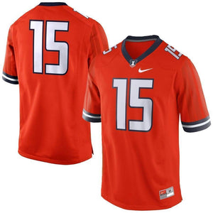 Illinois Fighting Illini #15 Replica Football Jersey - Orange