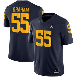 Brandon Graham Michigan Wolverines Jordan Brand Game Jersey – Navy