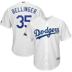 Cody Bellinger Los Angeles Dodgers Majestic 2019 Postseason Home Official Cool Base Player Jersey - White