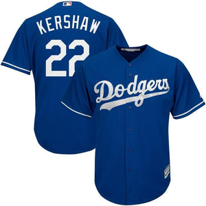 Clayton Kershaw Los Angeles Dodgers Majestic Cool Base Player Jersey - White/Royal