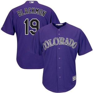 Charlie Blackmon Colorado Rockies Majestic Alternate Official Cool Base Player Jersey - Purple/White