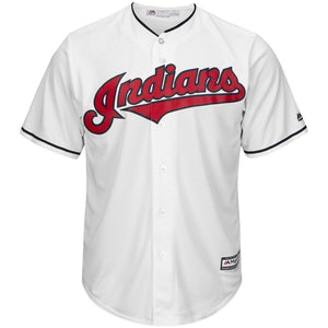 Francisco Lindor Cleveland Indians Majestic Home Big & Tall Cool Base Player Jersey - White