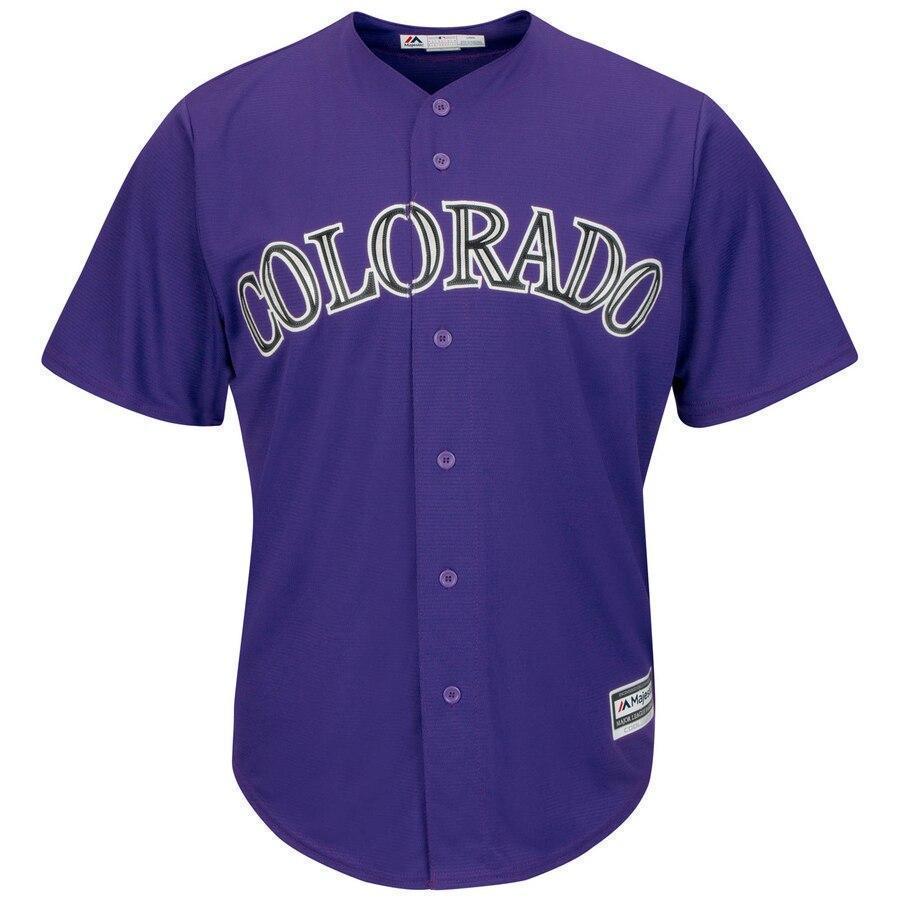 Charlie Blackmon Colorado Rockies Majestic Alternate Official Cool Base Player Jersey - Purple/White