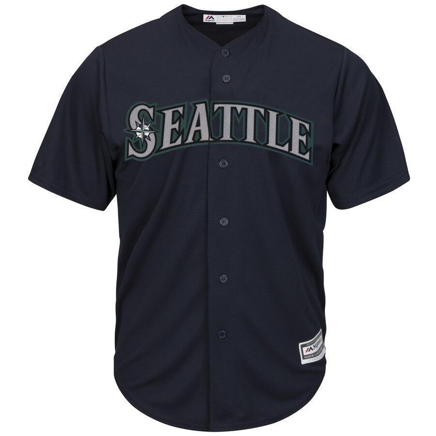 Ichiro Suzuki Seattle Mariners Majestic Official Cool Base Player Jersey – Navy