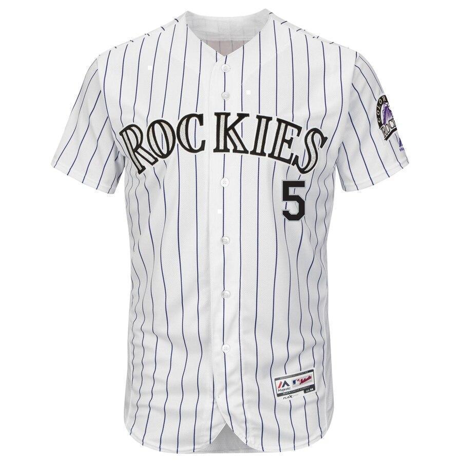 Carlos Gonzalez Colorado Rockies Majestic Home Flex Base Collection Player Jersey - White