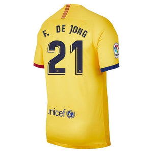 Frenkie de Jong Barcelona 2019/20 Away Stadium Player Jersey - Yellow