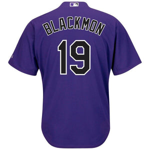 Charlie Blackmon Colorado Rockies Majestic Alternate Official Cool Base Player Jersey - Purple/White