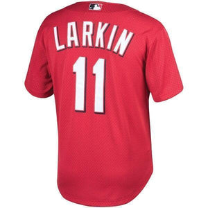 Barry Larkin Cincinnati Reds Mitchell & Ness Fashion Cooperstown Collection Mesh Batting Practice Jersey - Red