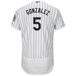 Carlos Gonzalez Colorado Rockies Majestic Home Flex Base Collection Player Jersey - White