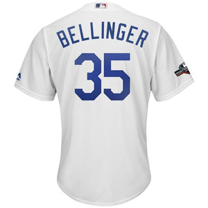 Cody Bellinger Los Angeles Dodgers Majestic 2019 Postseason Home Official Cool Base Player Jersey - White