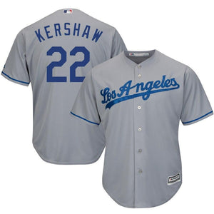 Clayton Kershaw Los Angeles Dodgers Majestic Cool Base Player Jersey - White/Grey