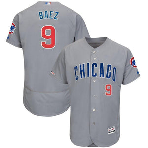 Javier Baez Chicago Cubs Majestic Road Collection Flex Base Player Jersey - Gray