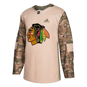 Chicago Blackhawks adidas Veterans Day Practice Jersey - Camo