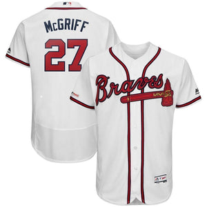 Fred McGriff Atlanta Braves Majestic Home Collection Flex Base Player Jersey – White