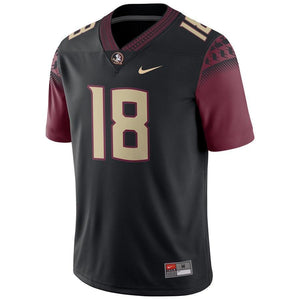 #18 Florida State Seminoles Football Game Jersey – Black