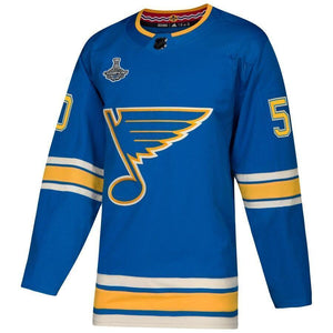 Jordan Binnington St. Louis Blues adidas 2019 Stanley Cup Champions Alternate Player Jersey - Blue