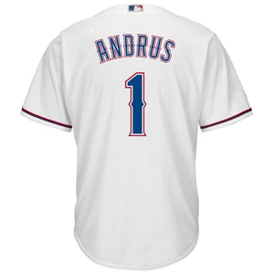 Elvis Andrus Texas Rangers Majestic Cool Base Home Player Jersey - White