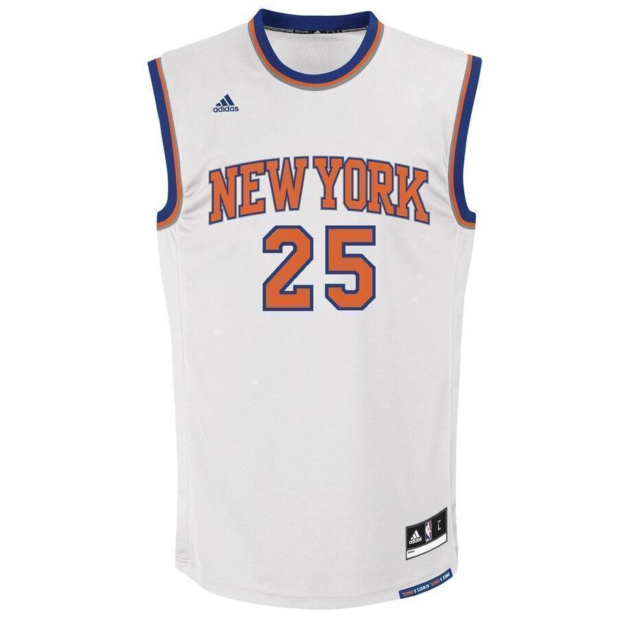 Derrick Rose New York Knicks adidas Jersey - White